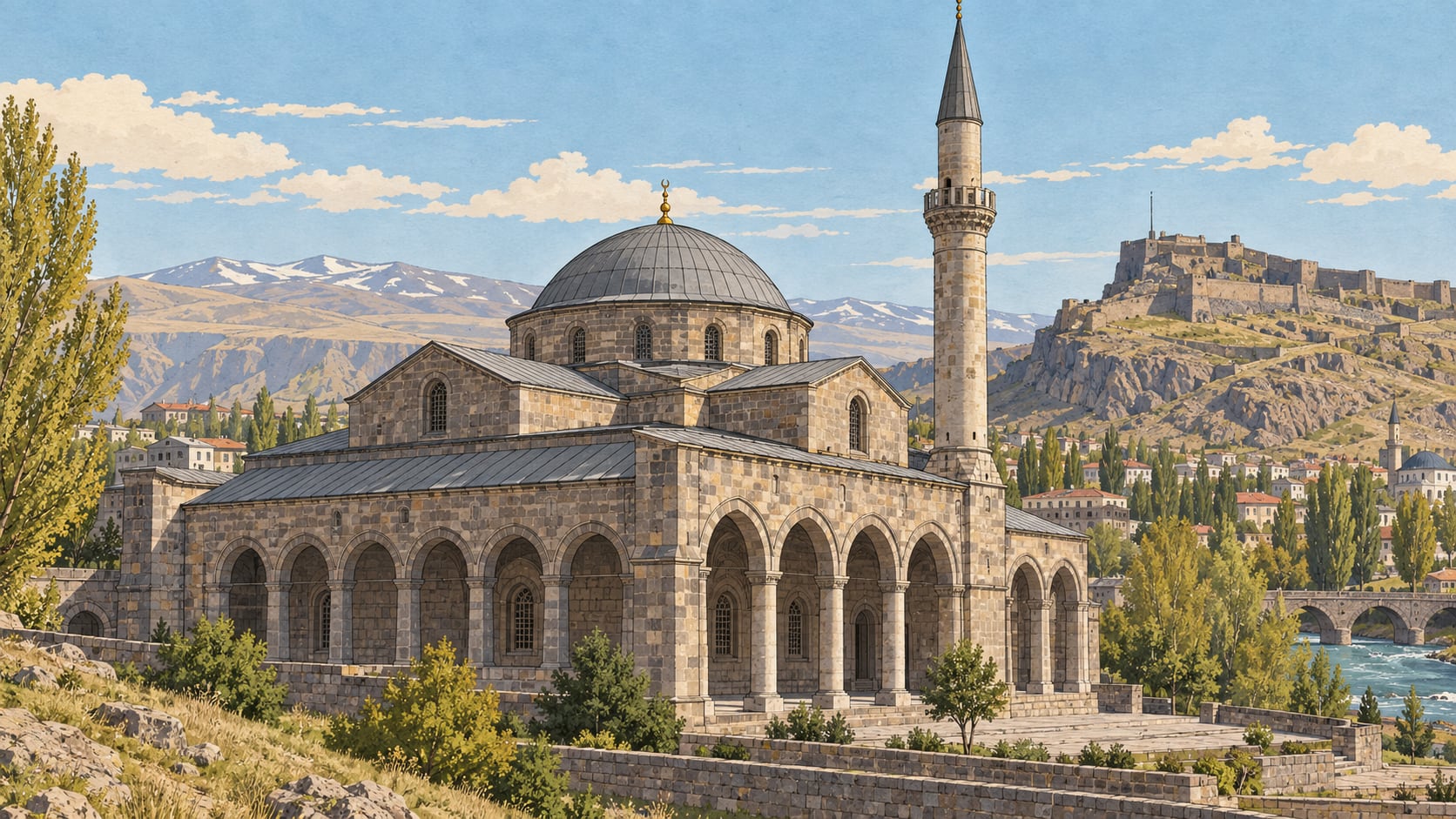 Katedral / Fethiye Mosque çizimi, Kars