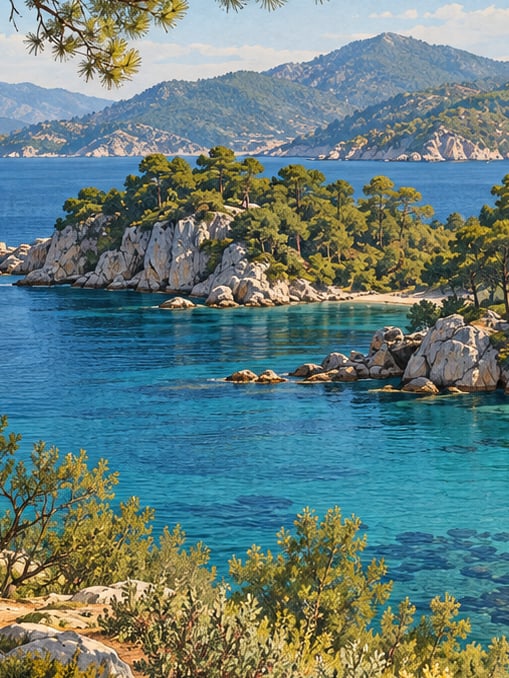 Ilustración: Parque Natural de la bahía de Katrancı, Muğla