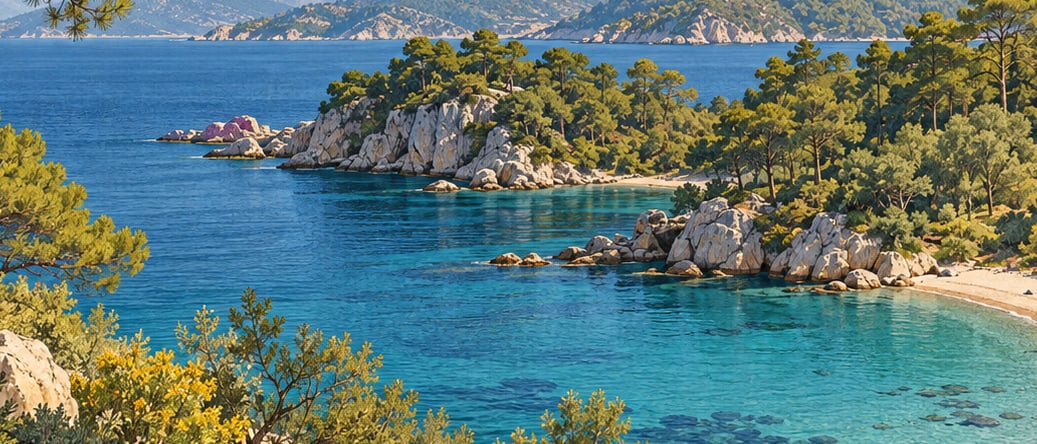 Katrancı Bay Nature Park çizimi, Muğla