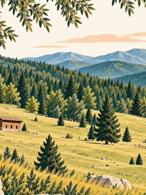 Ilustración: Meseta de Kayabaşı, Trabzon