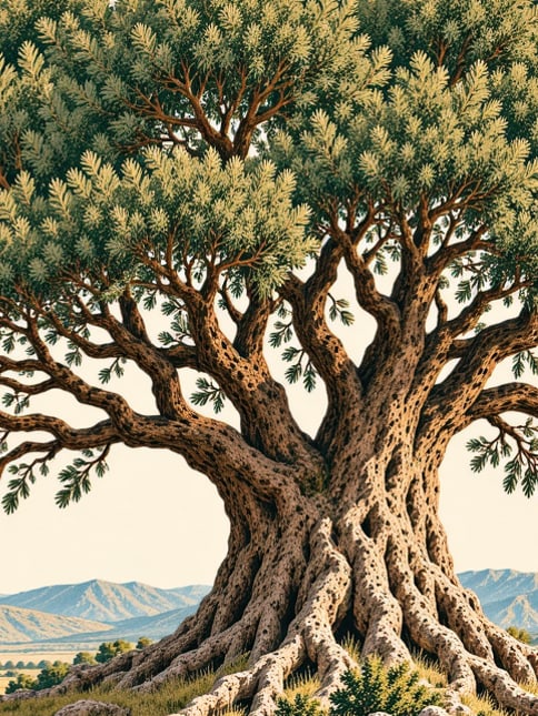 Ilustración: Monumento Natural del tejo de Kayadibi, Düzce