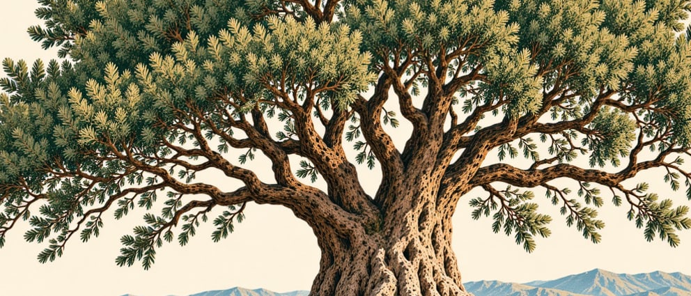 Kayadibi Posuk Tree Natural Monument çizimi, Düzce