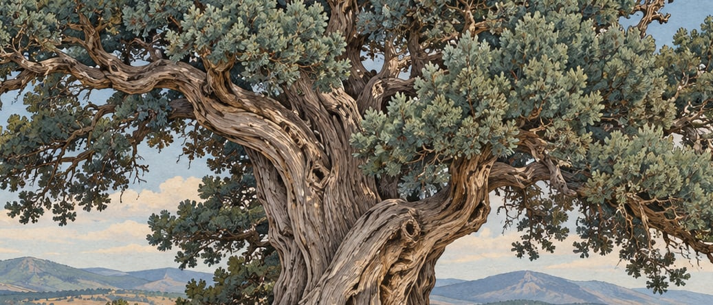Kayı Juniper Natural Monument çizimi, Eskişehir