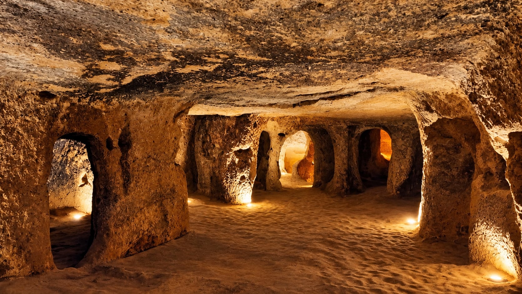Kaymaklı Underground City çizimi, Nevşehir