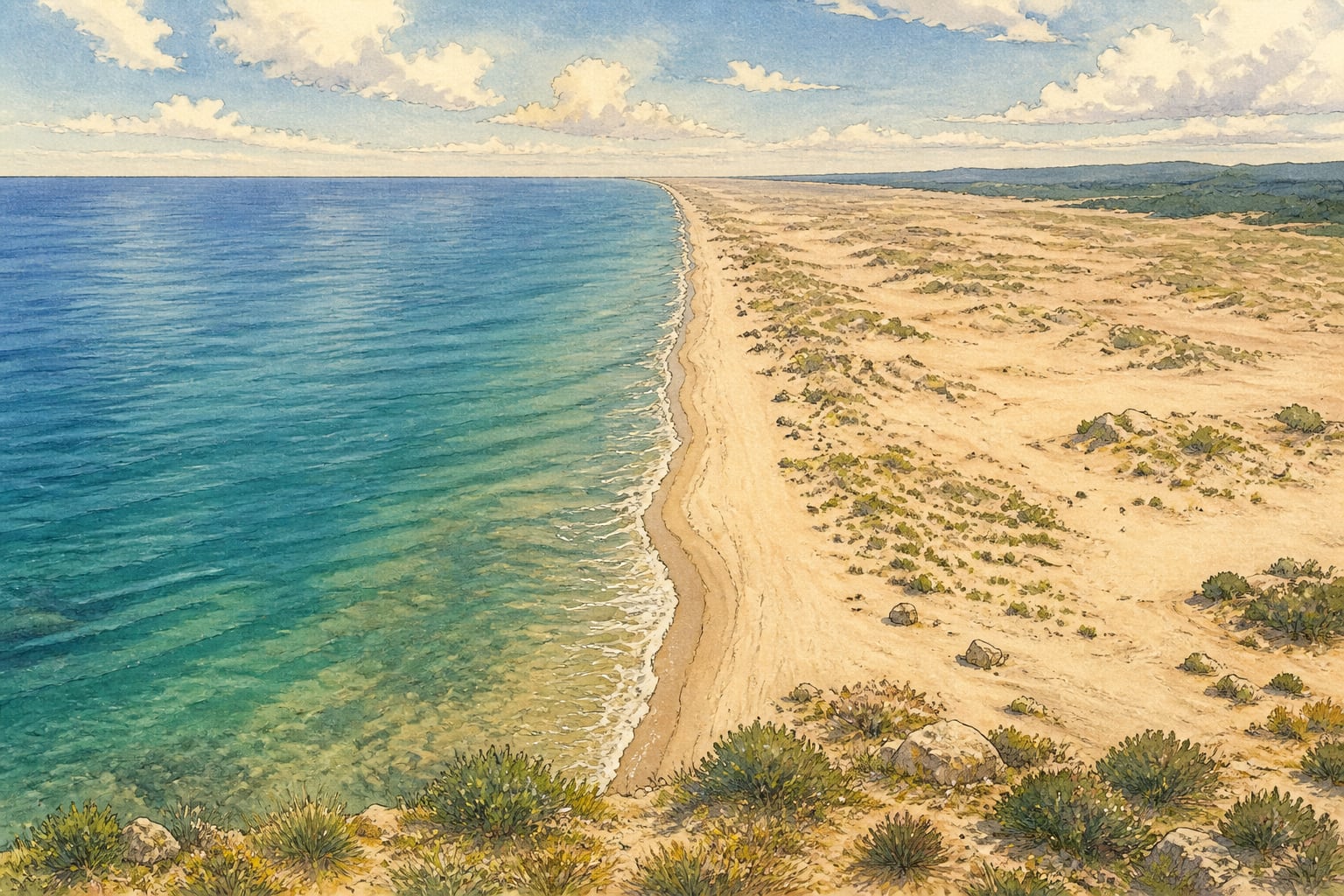 Kaynarca Beach çizimi, Sakarya