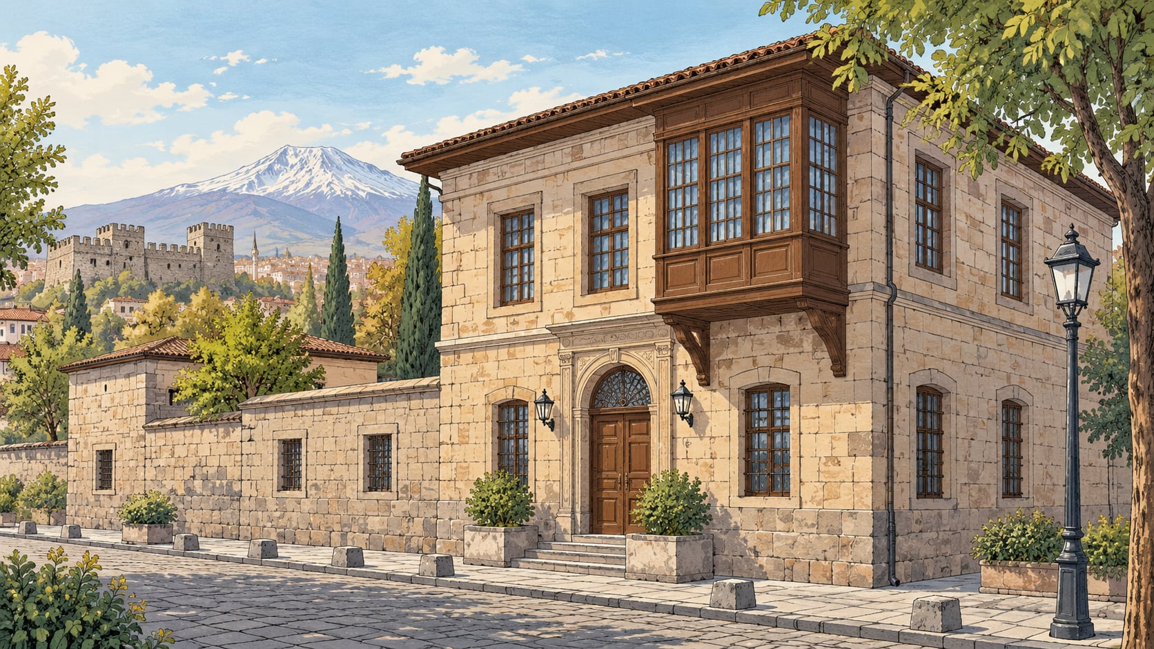 Kayseri Journalists Society Veli Altınkaya Press Museum çizimi, Kayseri