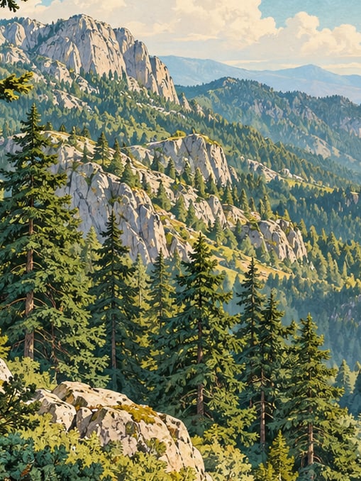 Ilustración: Área de Conservación de la Naturaleza del Abeto de Kazdağı, Balıkesir