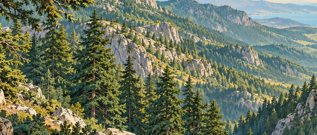 Kazdağı Fir Nature Conservation Area çizimi, Balıkesir
