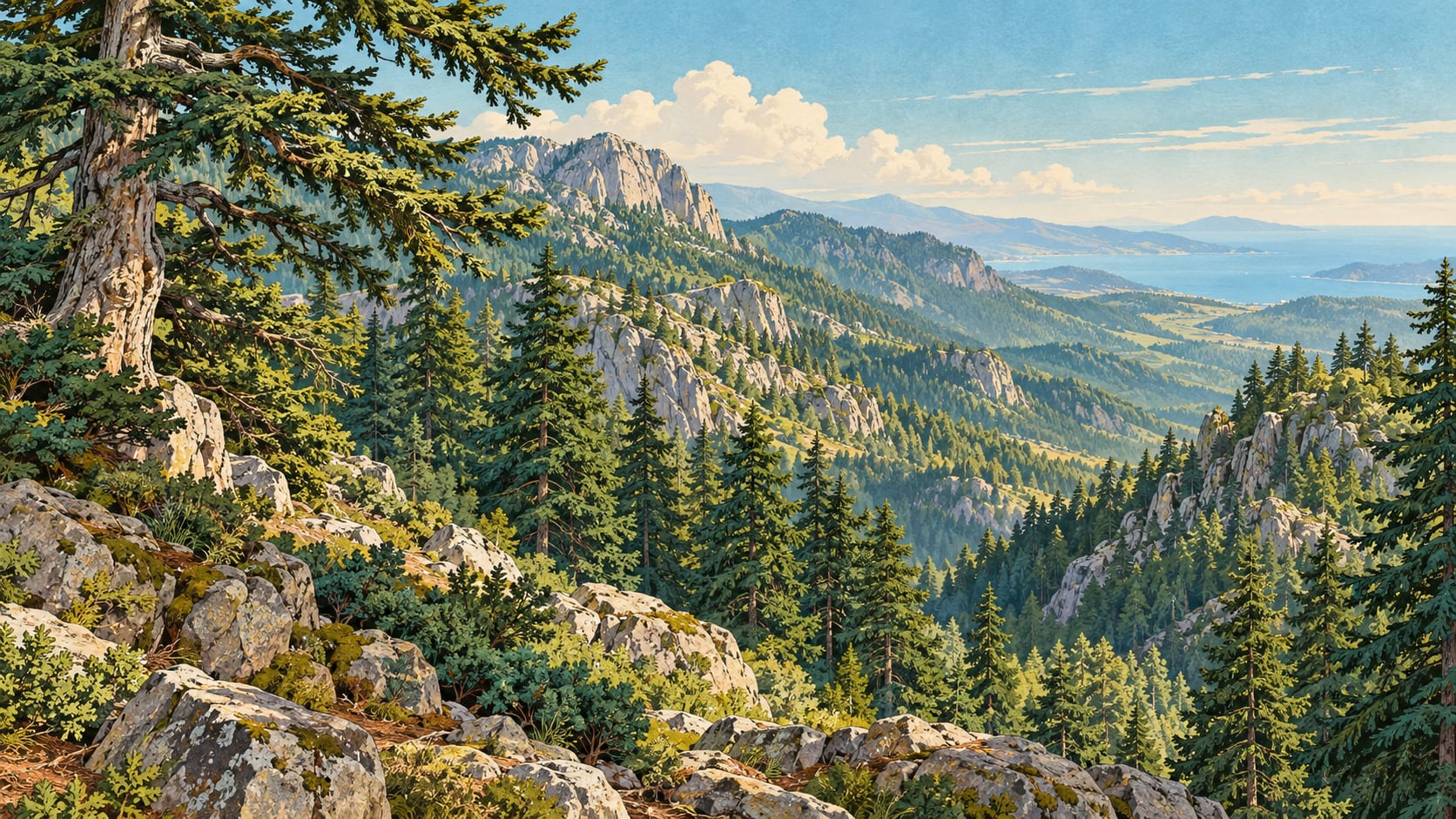 Kazdağı Fir Nature Conservation Area çizimi, Balıkesir