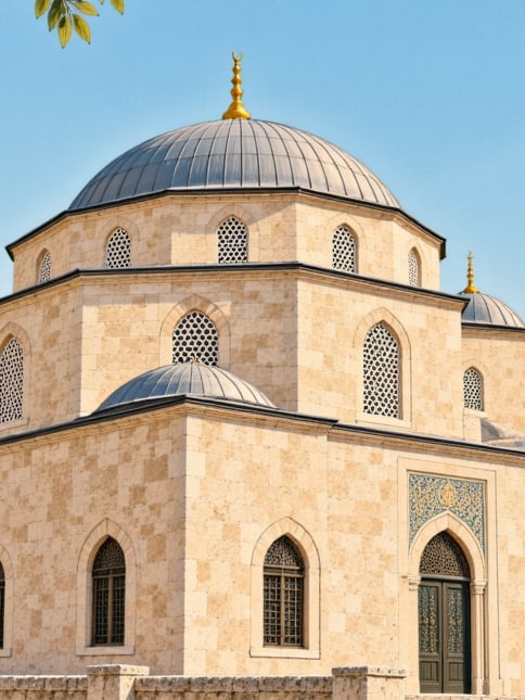 Zeichnung: Keçeci-Mehmet-Moschee, Bolu