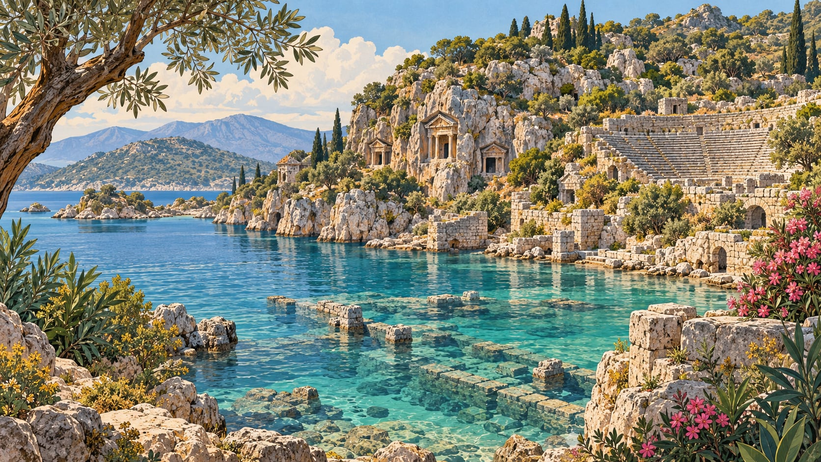 Kekova çizimi, Antalya
