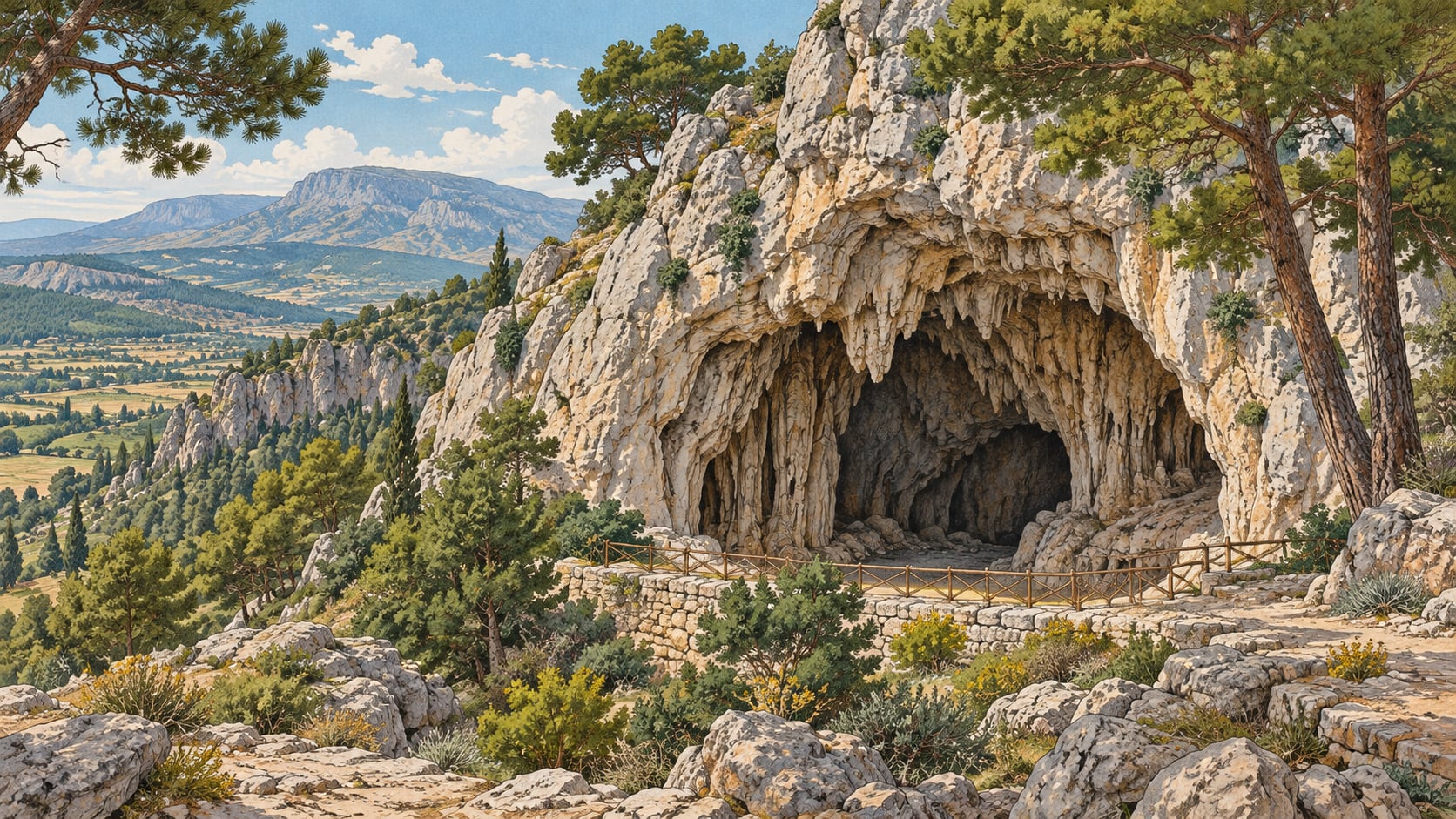 Keloğlan Cave çizimi, Denizli