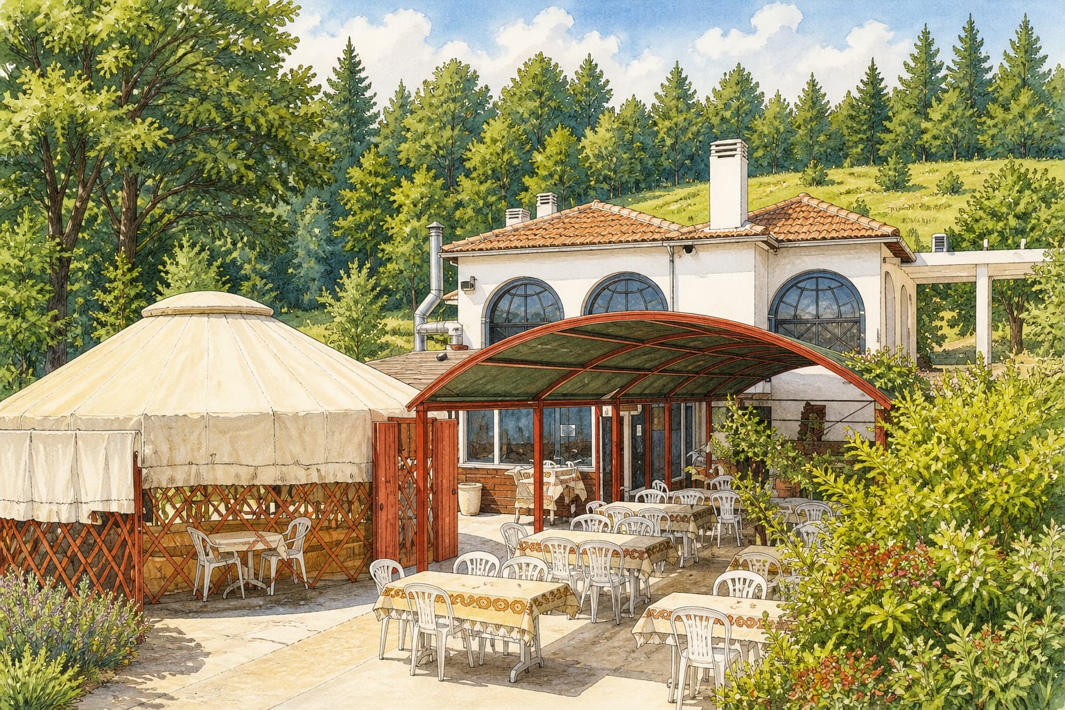 Kemalpaşa Alaş Kazak Valley Kımız Farm çizimi, İzmir