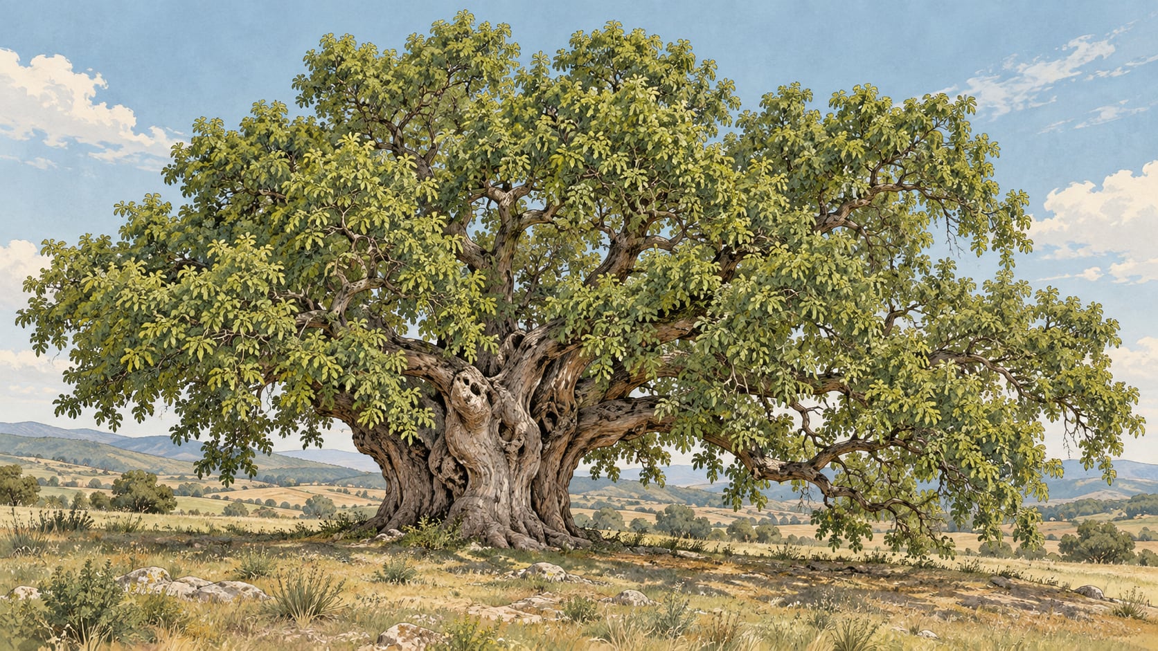 Keramet Dutu Natural Monument çizimi, Eskişehir