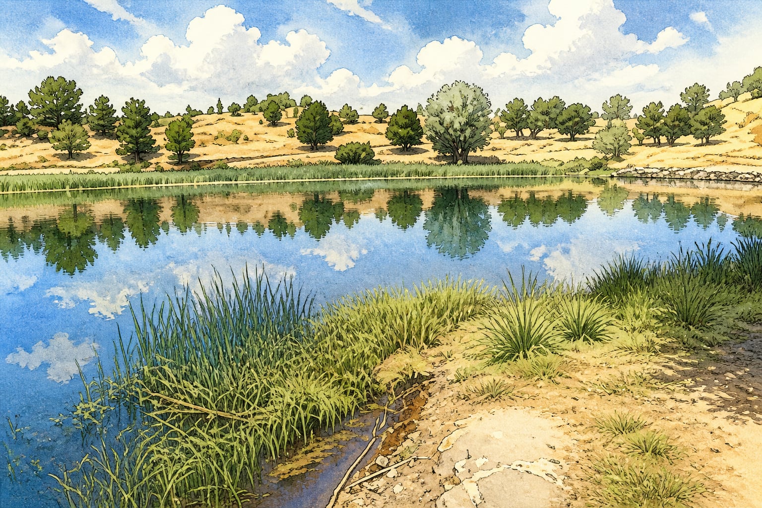 Kerkenes Sülük Lake çizimi, Yozgat