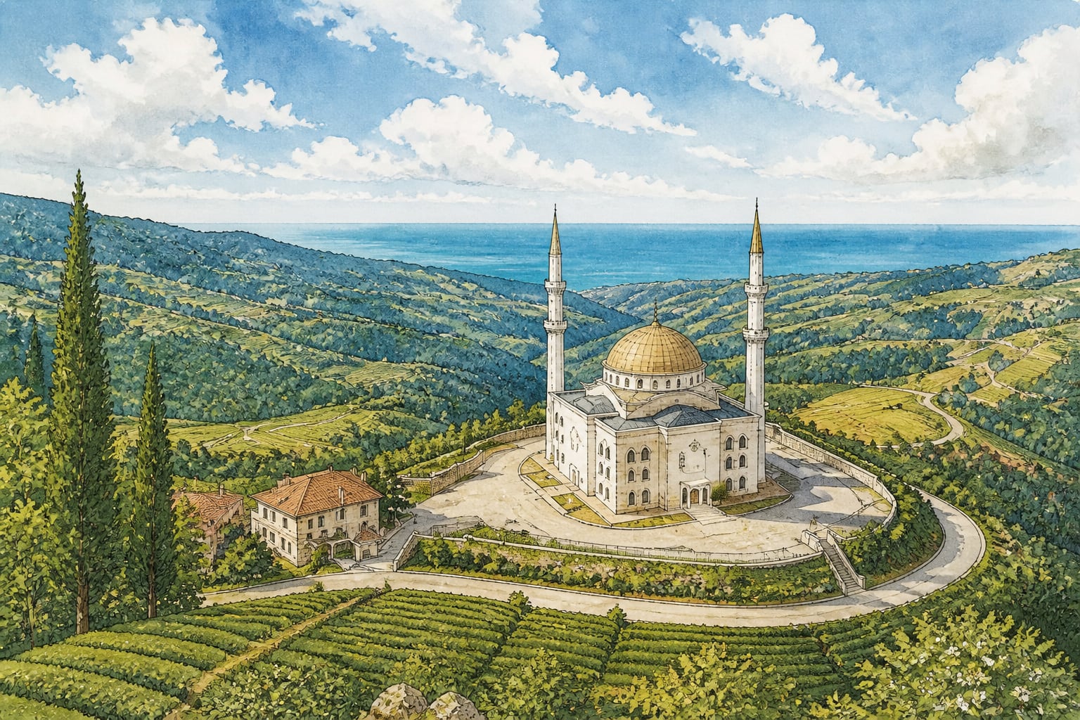 Kıbledağı Recreation Area and City Forest çizimi, Rize