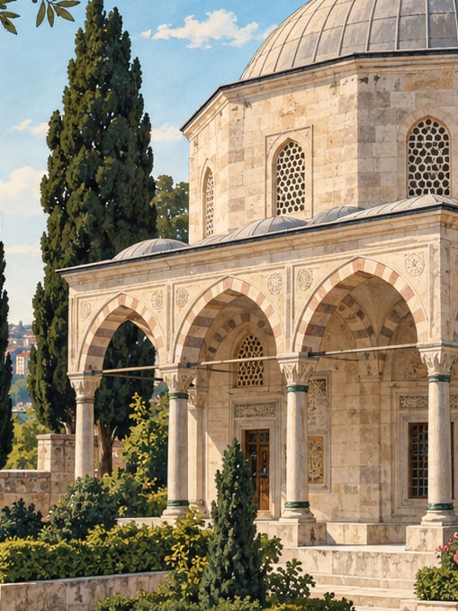 Zeichnung: Kılıç-Ali-Paşa-Grabmal, İstanbul
