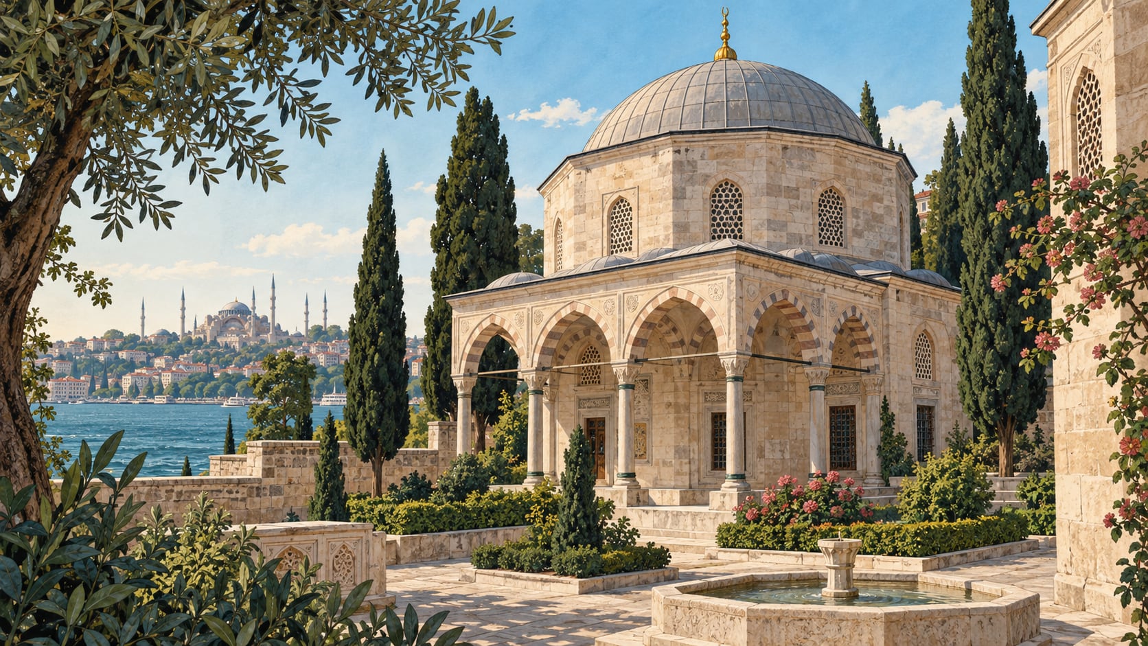 Kılıç Ali Paşa Tomb çizimi, İstanbul