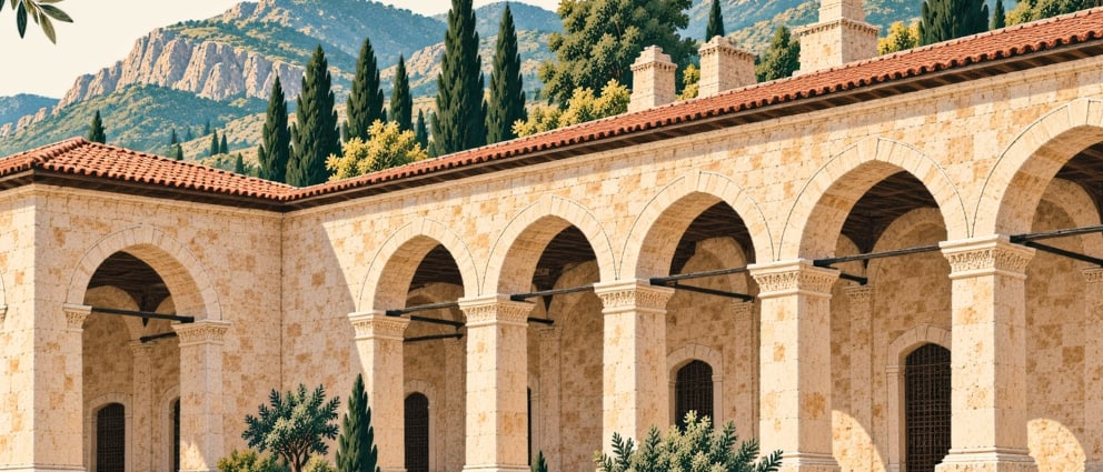 Church Merchant Caravanserai çizimi, Bolu