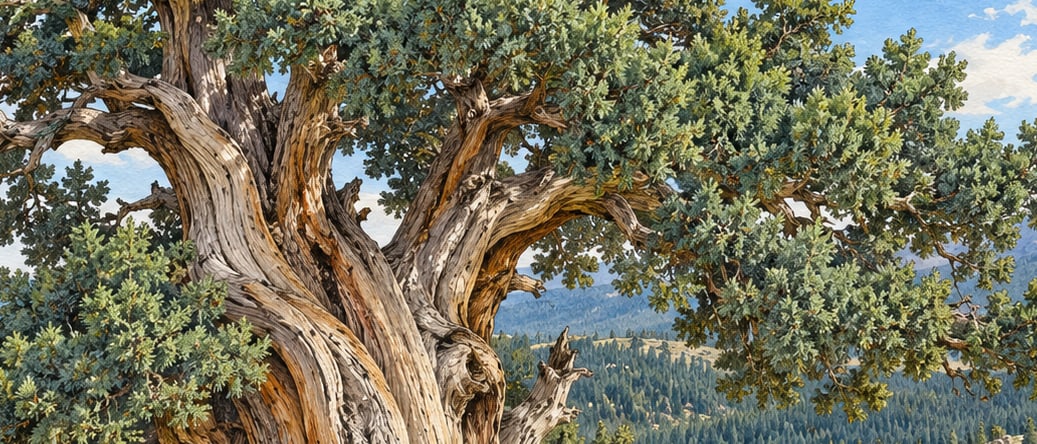Kirani Evliya Juniper Natural Monument çizimi, Gümüşhane