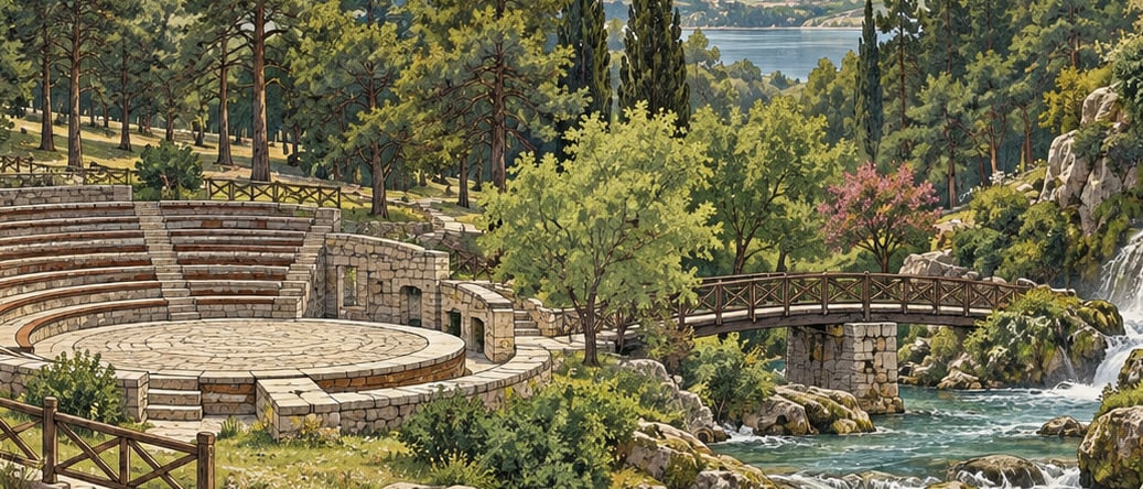 Kirazlıdere and Gökçay Recreation Area çizimi, Isparta