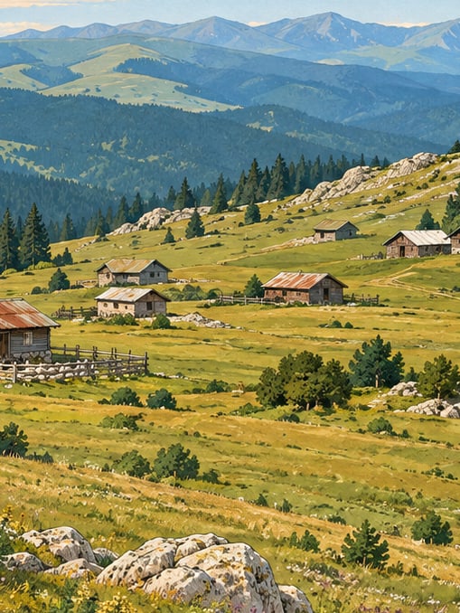 Zeichnung: Hochebene Kırca, Sakarya