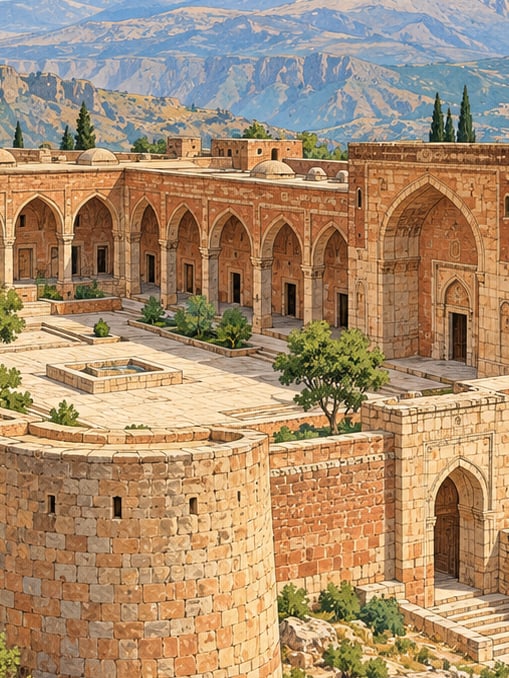 Zeichnung: Rote Medrese, Şırnak