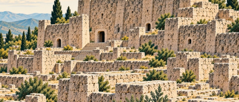 Kırnav Castle çizimi, Ardahan