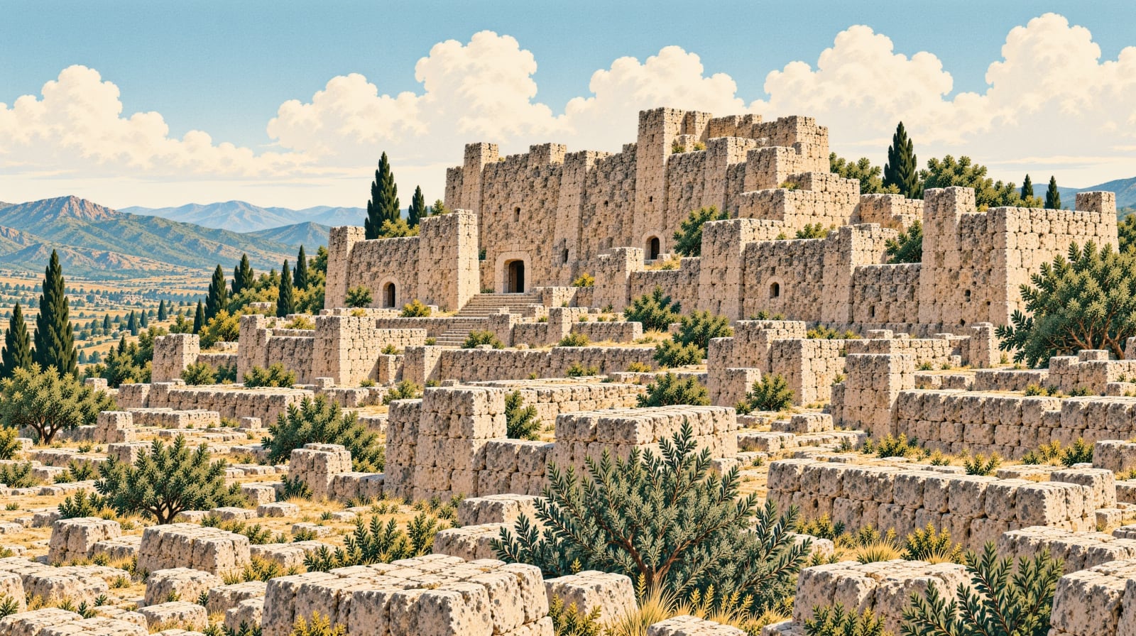 Kırnav Castle çizimi, Ardahan