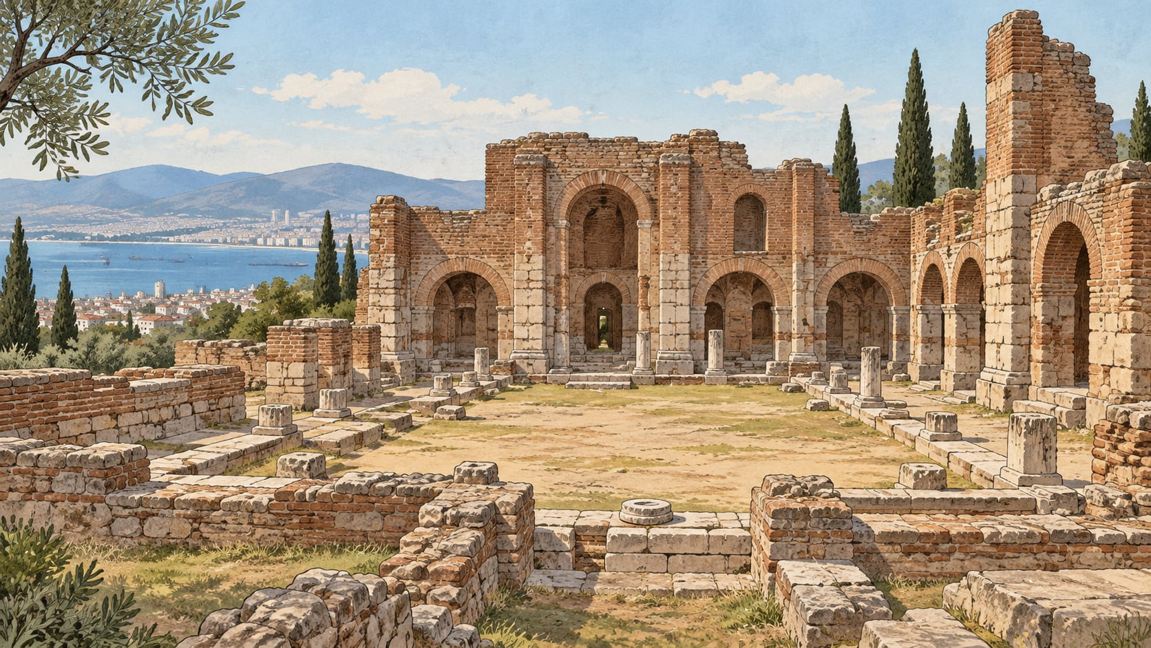 Kız Kalesi çizimi, Mersin