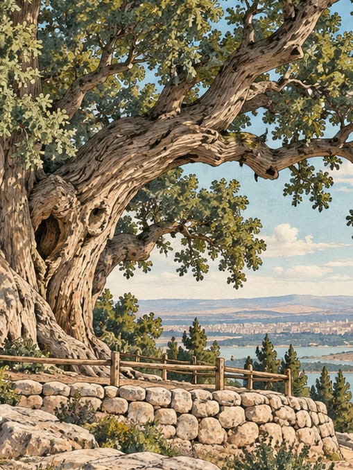 Zeichnung: Naturdenkmal Kız Tepesi, Ankara