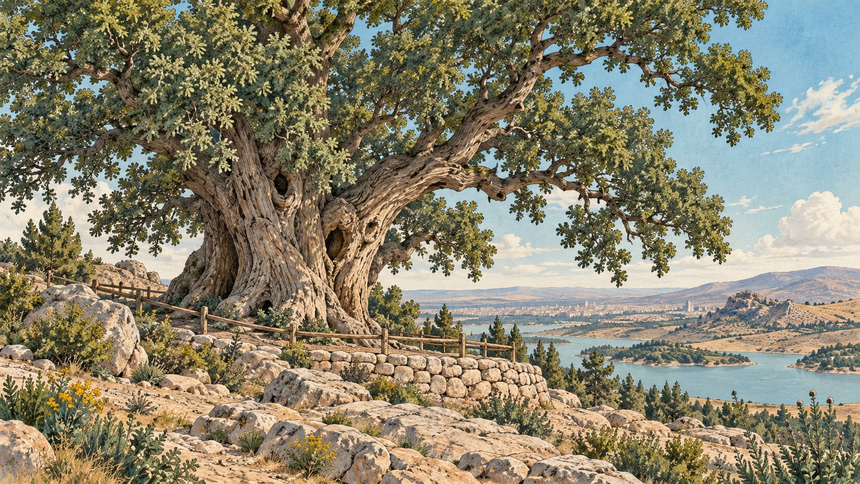 Kız Tepesi Natural Monument çizimi, Ankara