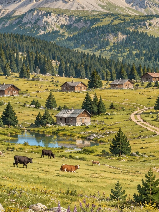 Zeichnung: Hochebene Kızık, Bolu