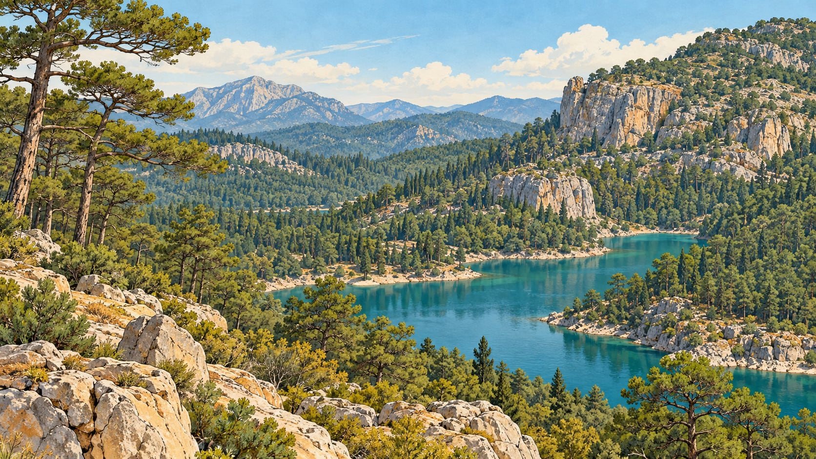 Kızılbük and Hayıtbük Bays çizimi, Muğla