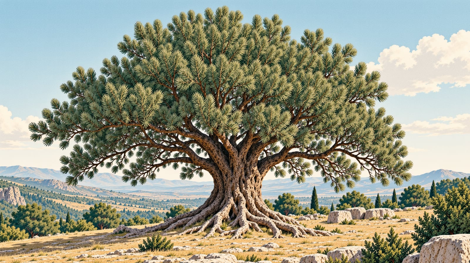 Ilustración: Monumento Natural del Roble de Kızılca Elmalı, Sinop