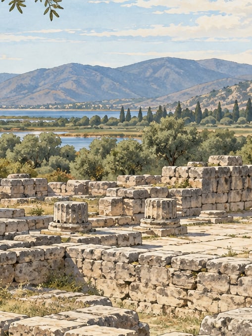 Zeichnung: Ausgrabungsstätte Klaros, İzmir
