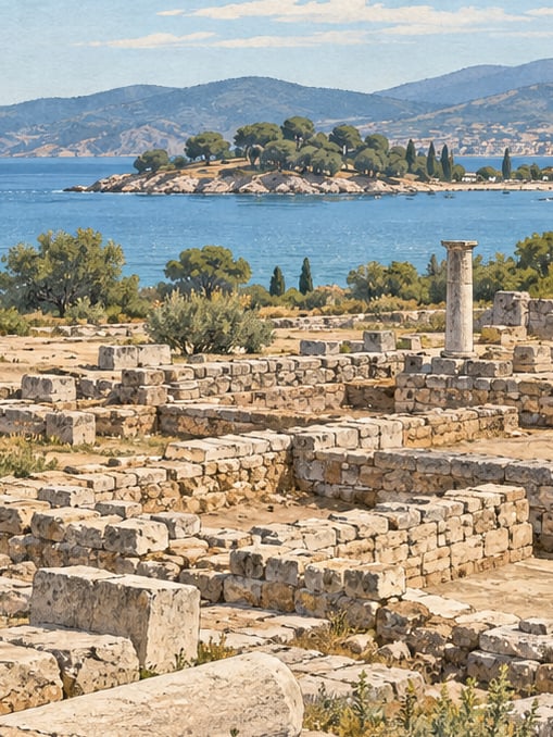 Zeichnung: Ausgrabungsstätte Klazomenai, İzmir