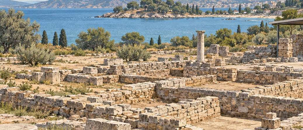 Klazomenai Archaeological Site çizimi, İzmir
