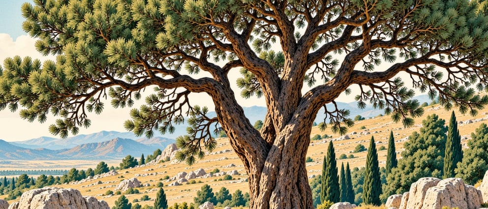Koca Cedar Tree Natural Monument çizimi, Antalya