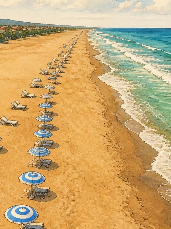 Zeichnung: Kocaali-Strand, Sakarya