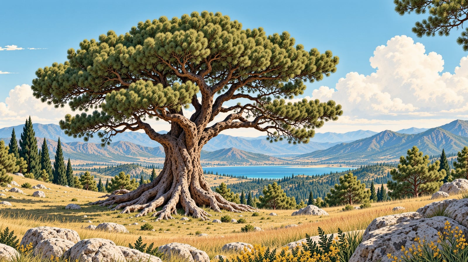 Kocakatran Lübnan Cedar Natural Monument çizimi, Antalya