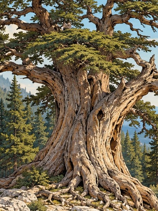 Zeichnung: Naturdenkmal Kocakatran, Mersin