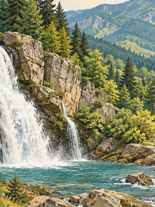 Zeichnung: Naturpark Kocakoru-Wald, Konya