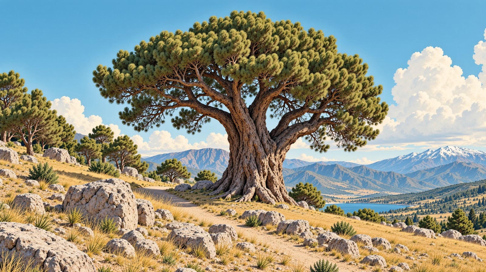 Kocapınar Toros Cedar Natural Monument çizimi, Burdur