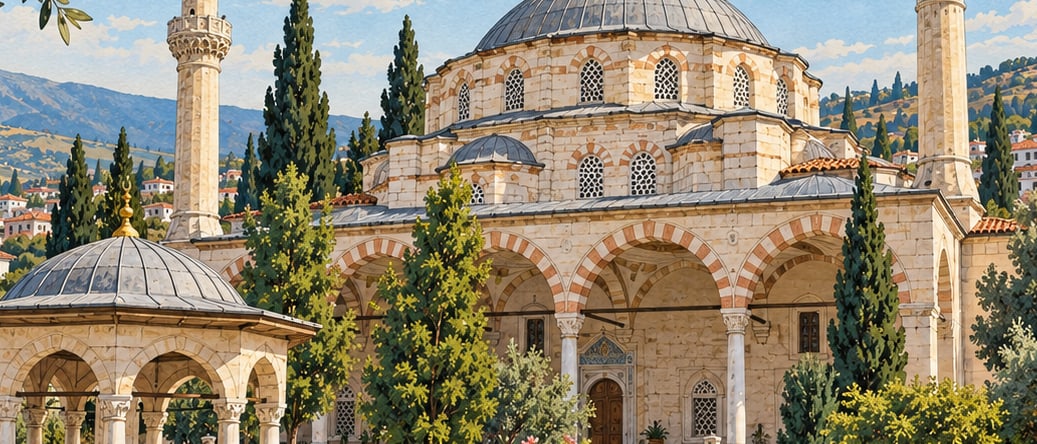 Koçarlı Cihanzade Mustafa Mosque çizimi, Aydın