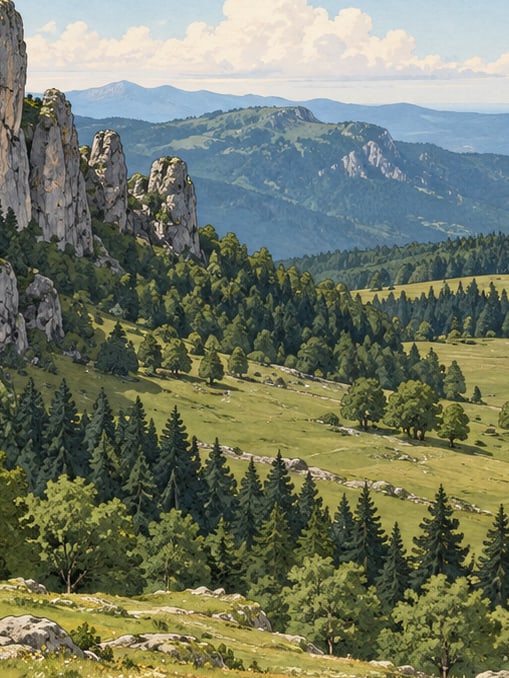 Zeichnung: Naturpark Koçkayası, Giresun