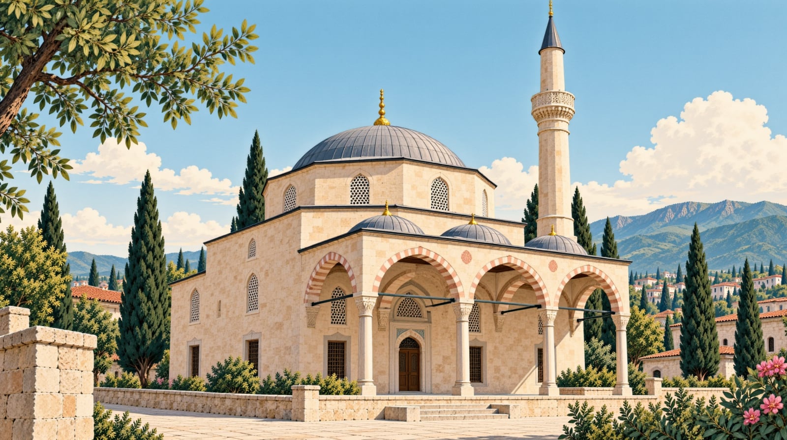 Koçubaba Mosque and Tomb çizimi, Kırıkkale