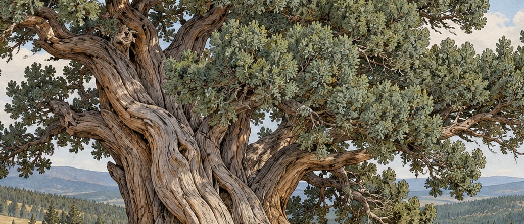 Fragrant Juniper I Natural Monument çizimi, Eskişehir