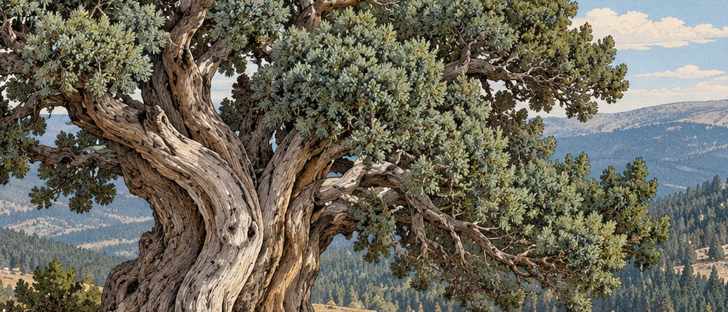 Fragrant Juniper II Natural Monument çizimi, Eskişehir