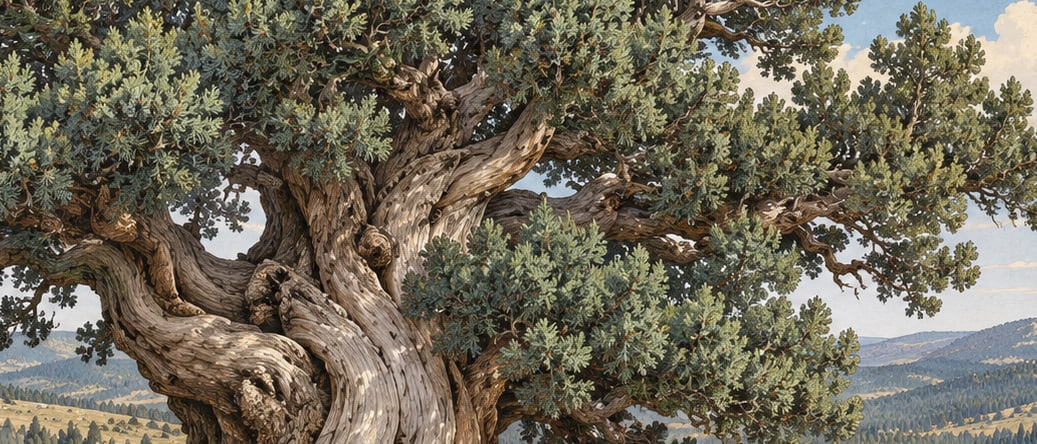 Fragrant Juniper III Natural Monument çizimi, Eskişehir